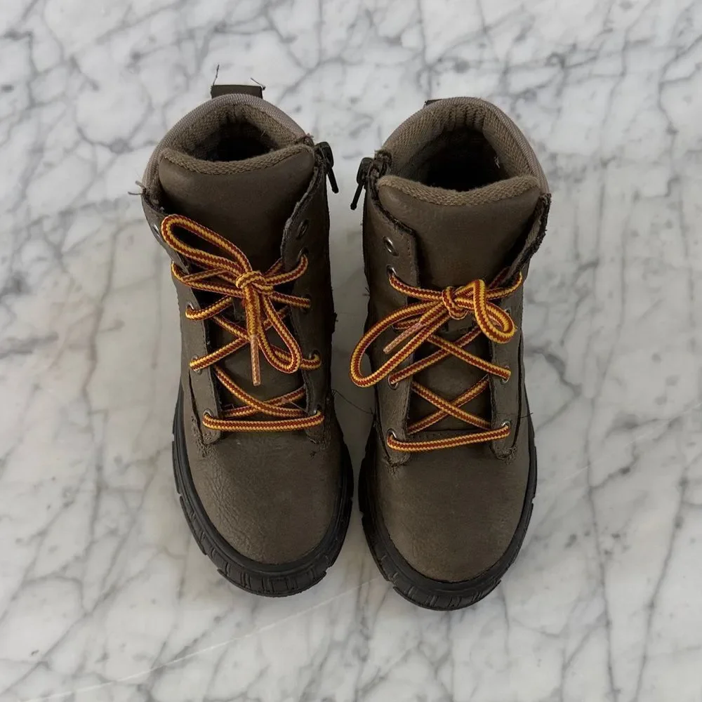 Zara Kids Brown Hiking Boots Sz 11 US 28 Euro